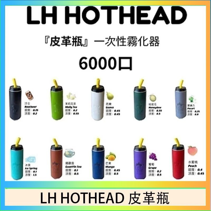 LH HOTHEAD皮革 LH HOTHEAD皮革瓶電子煙可充電6000口一次性